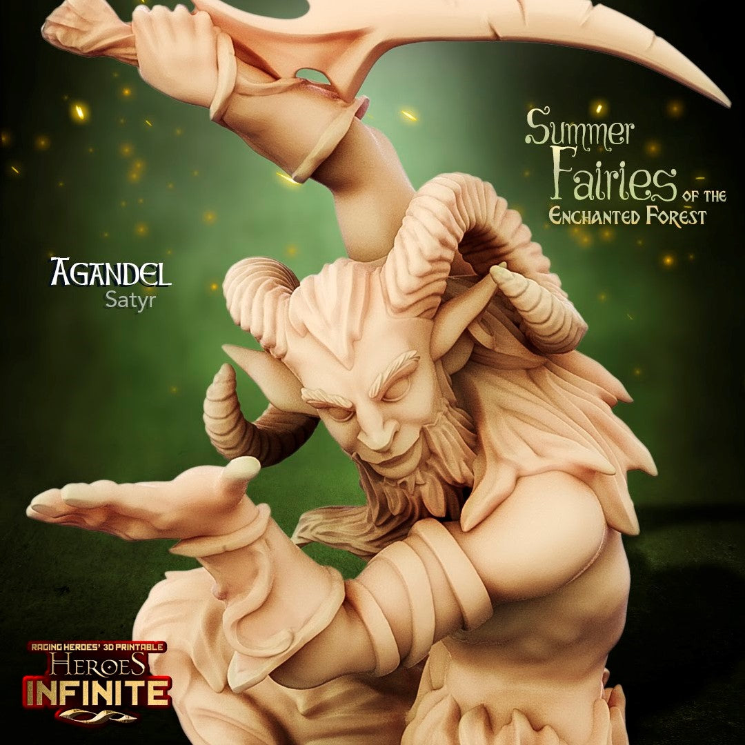 Satyrs: Angandel and Ohntrall (July 2020 - Heroes Infinite 3D Printable)