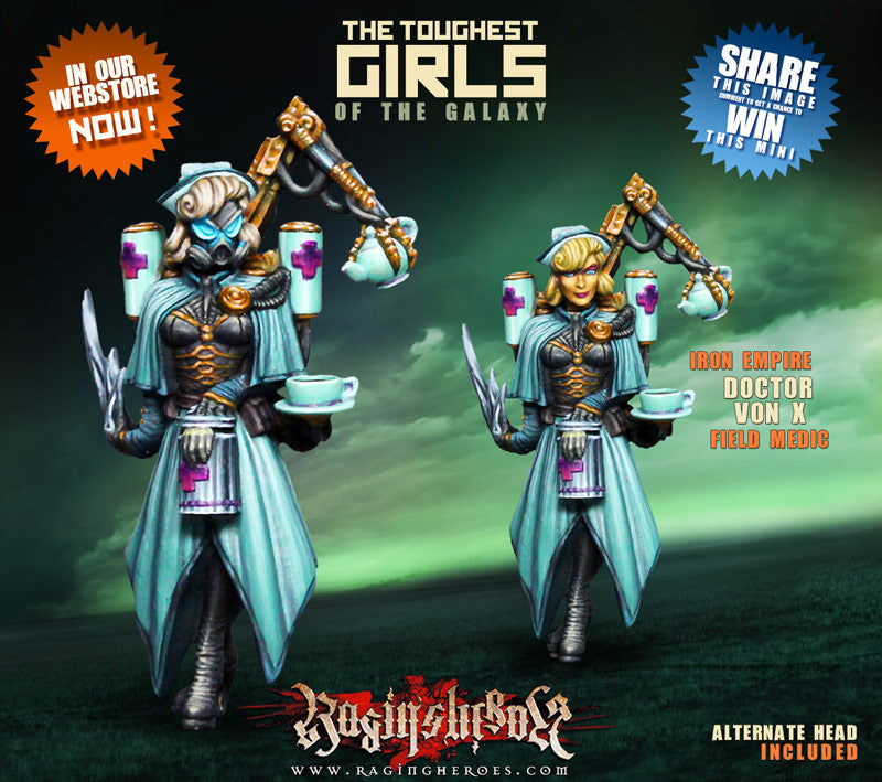 A series of 14 Raging Heroes CONTESTS now running on our website and on Facebook! Enter now!