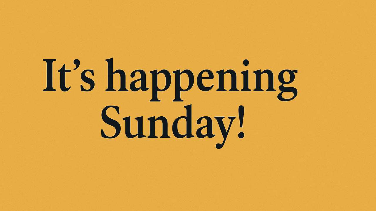 ⏰ It starts THIS Sunday at...