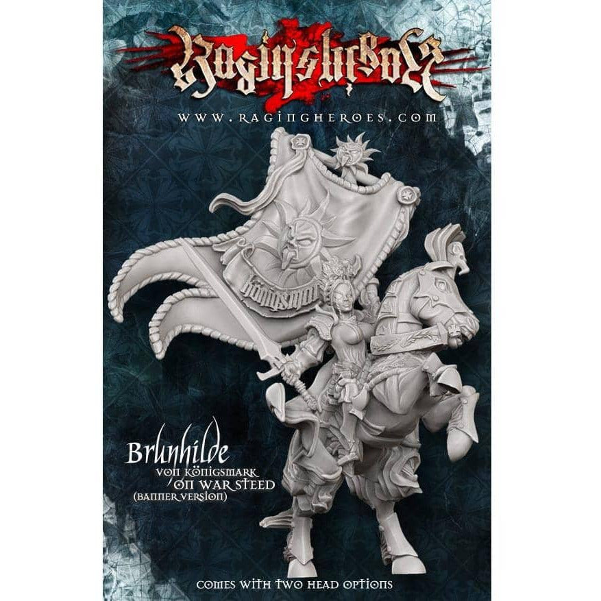 Brunhilde with Great Banner on War Steed - Raging Heroes