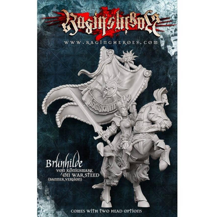 Brunhilde with Great Banner on War Steed - Raging Heroes