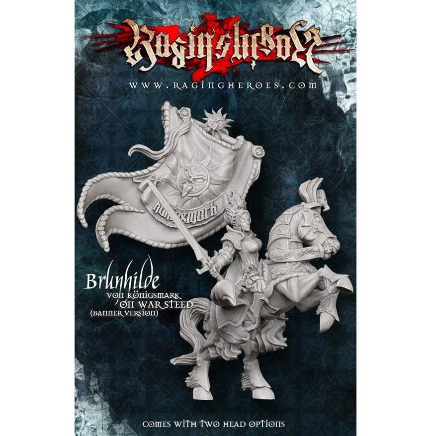 Brunhilde with Great Banner on War Steed - Raging Heroes