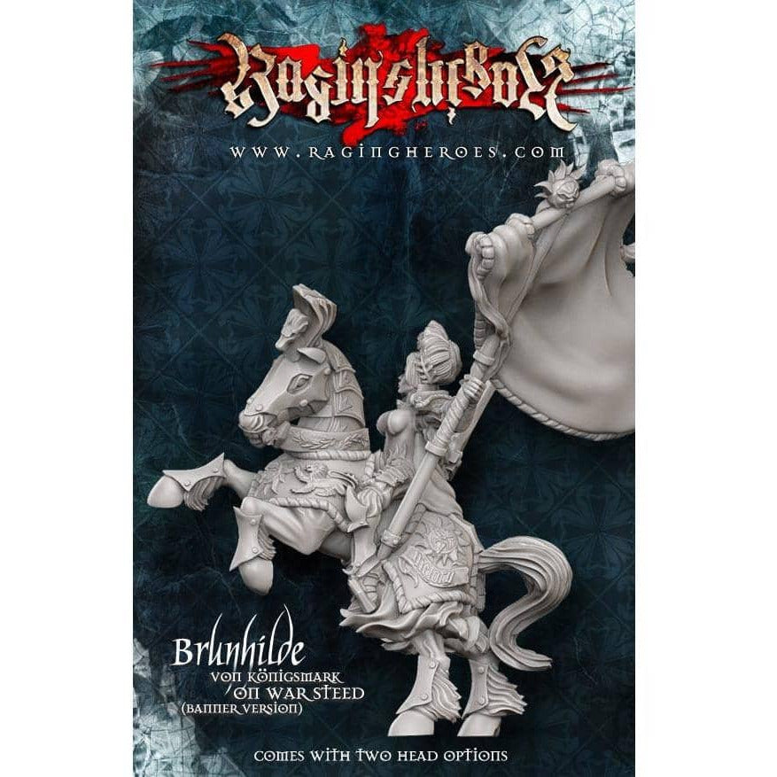 Brunhilde with Great Banner on War Steed - Raging Heroes