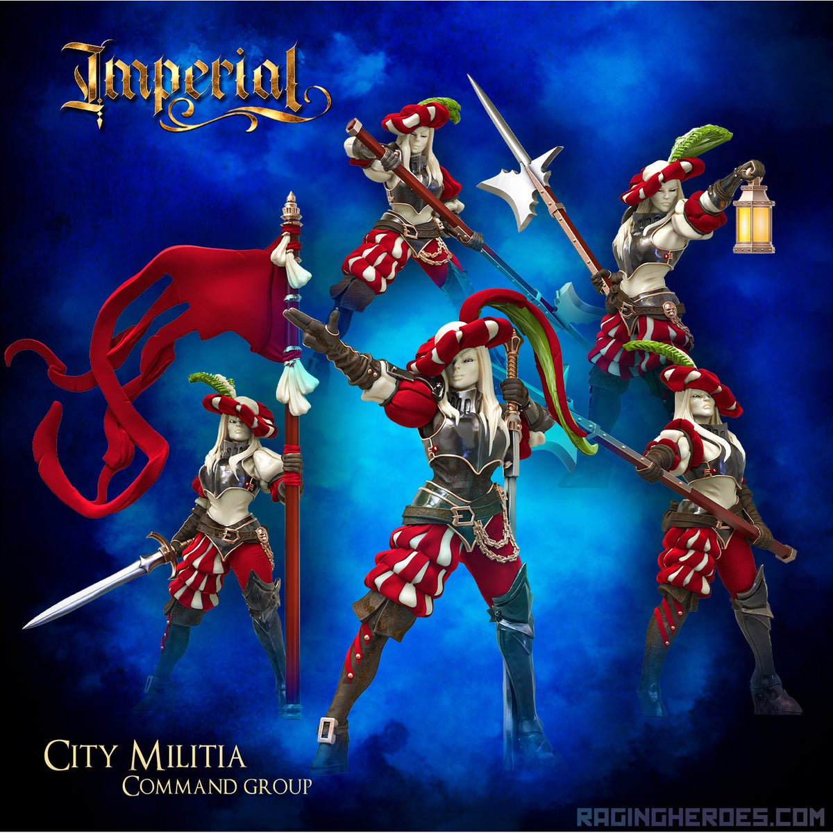 City Militia Command Group (Imperial - F) - Raging Heroes