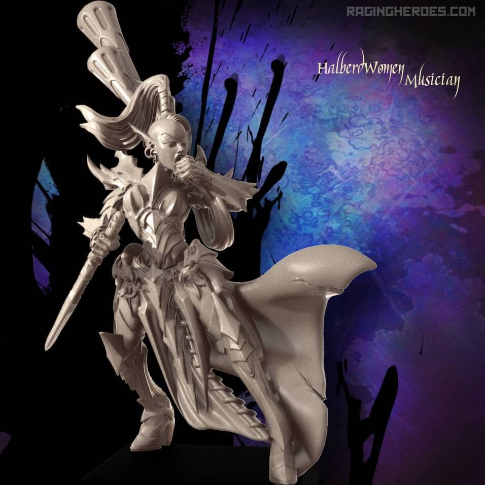 HalberdWomen - Command Group (DE - F) - Raging Heroes