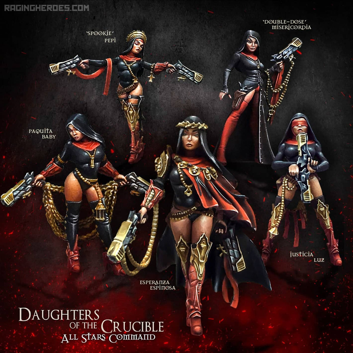 Daughters of the Crucible Pack - All 10 Stars Command AND Troops (Sist -  Raging Heroes