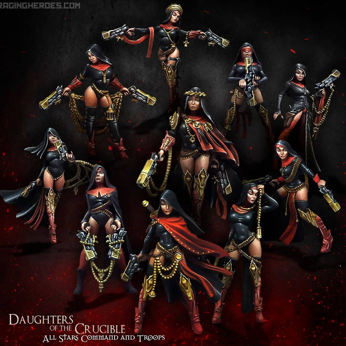 Daughters of the Crucible Pack - All 10 Stars Command AND Troops (Sisters SF) - Raging Heroes