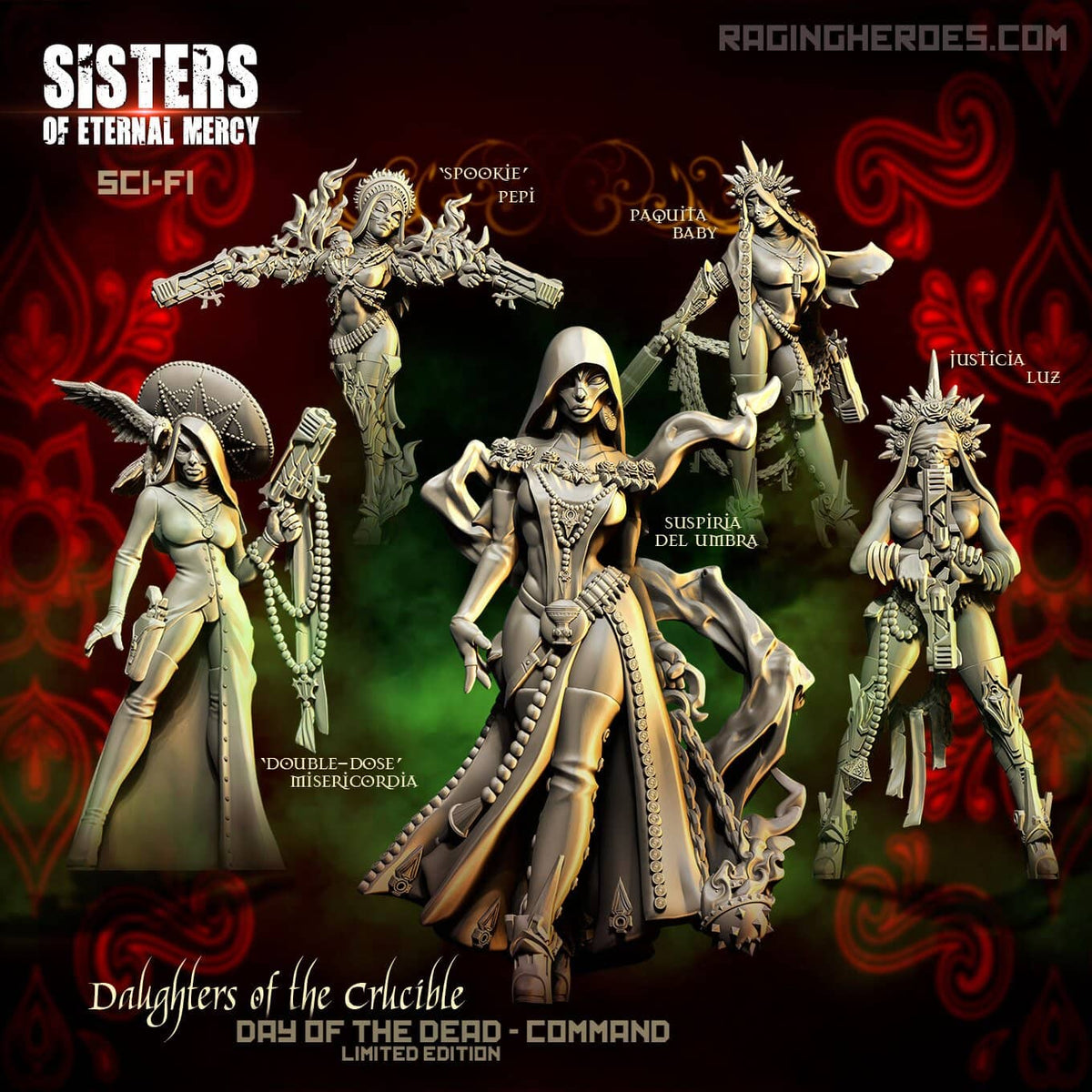 Daughters of the Crucible - Day of the Dead Edition - Command Group (SoEM - SF) - Raging Heroes