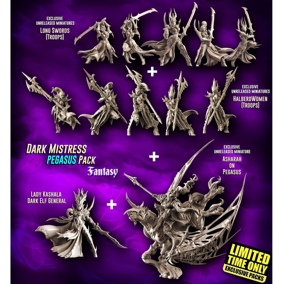 EXCLUSIVE Dark Mistress PEGASUS Pack (DE - F) - Raging Heroes