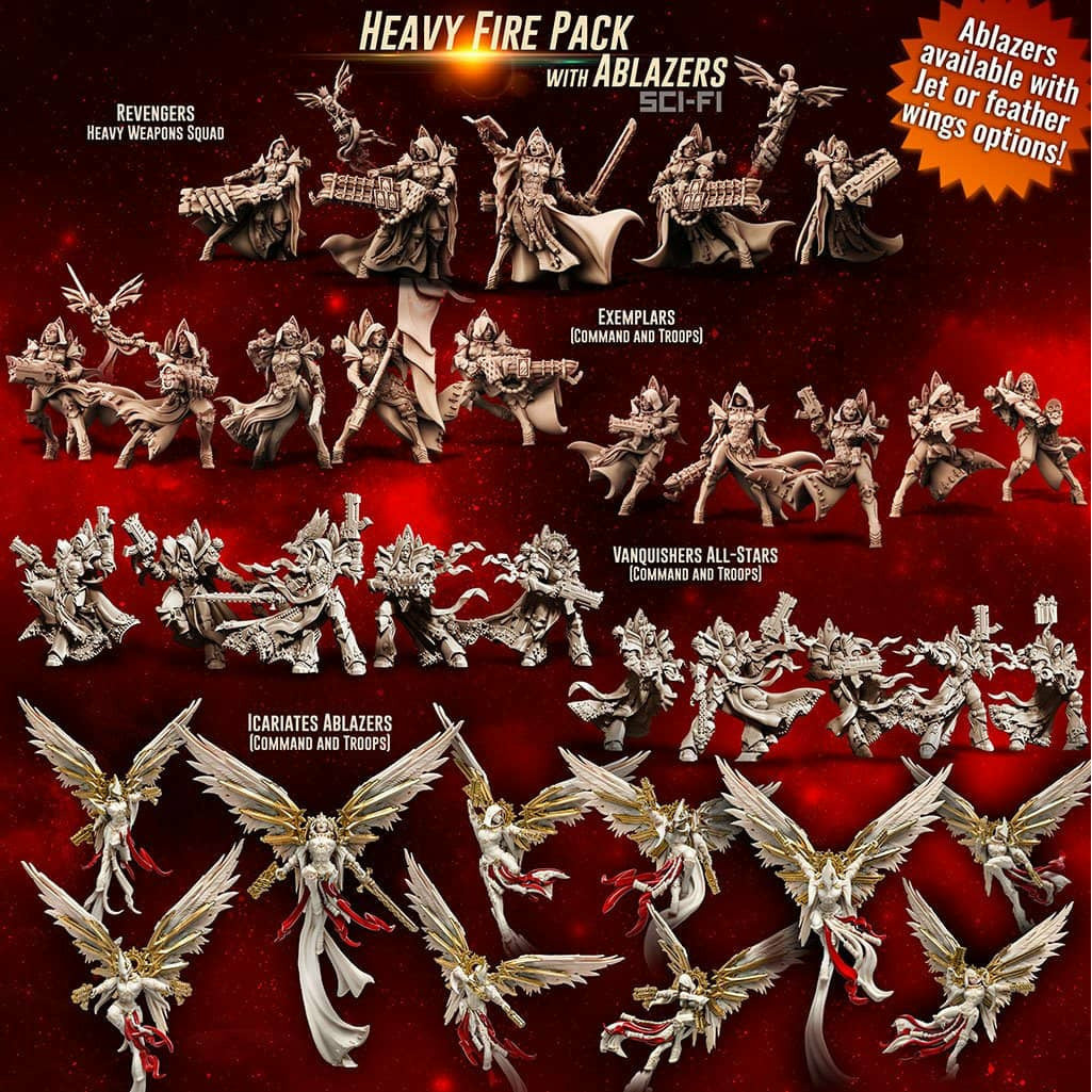 Heavy Fire Pack With Ablazers (Sisters - SF) - Raging Heroes