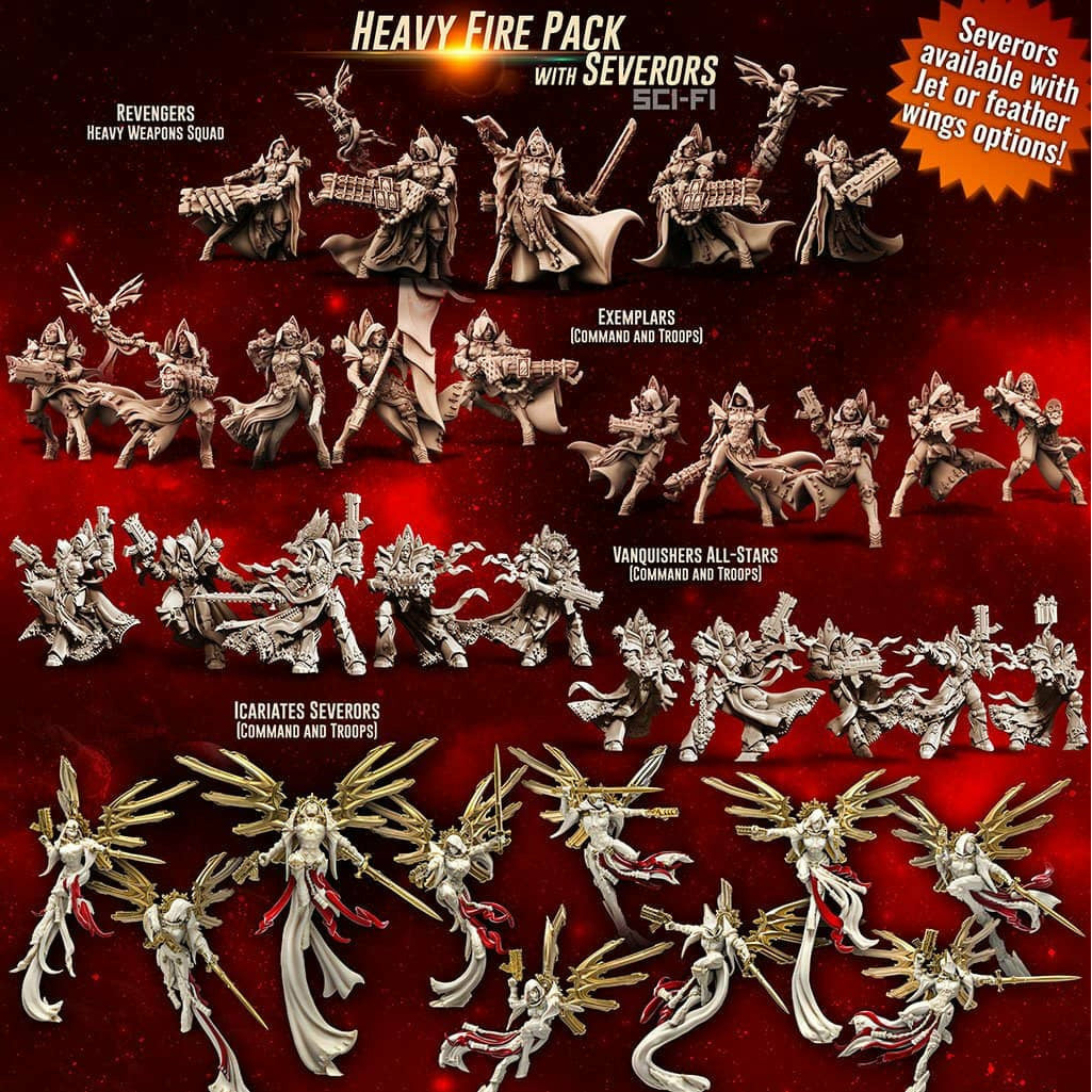 Heavy Fire Pack With Severors (Sisters - SF) - Raging Heroes