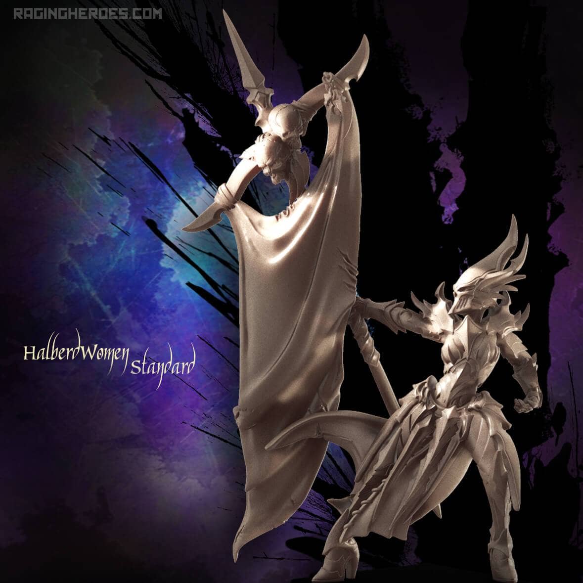 HalberdWomen - Command Group (DE - F) - Raging Heroes