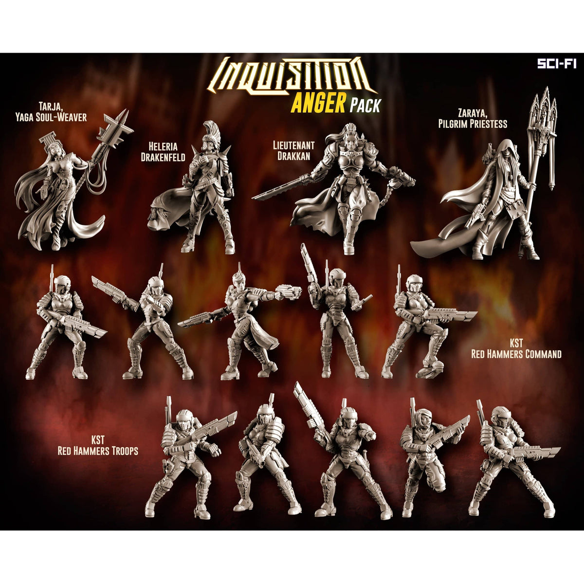 Inquisition ANGER Pack (Mixed - SF) - Raging Heroes