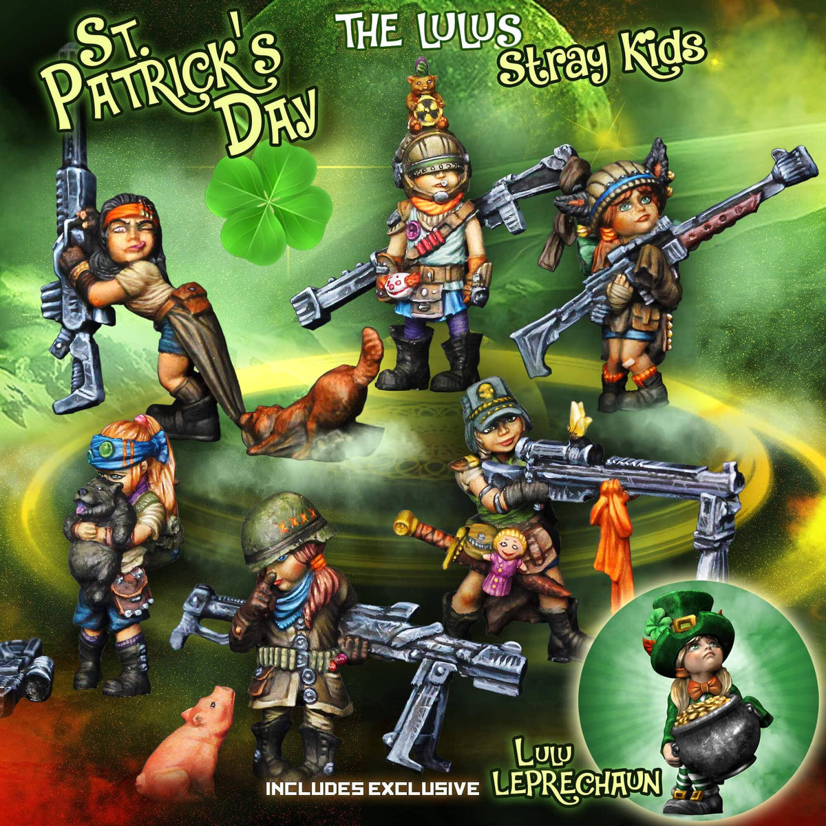 The Lulus, 7 Stray Kids Collector St. Patrick&#39;s Day Pack (JB) - Raging Heroes
