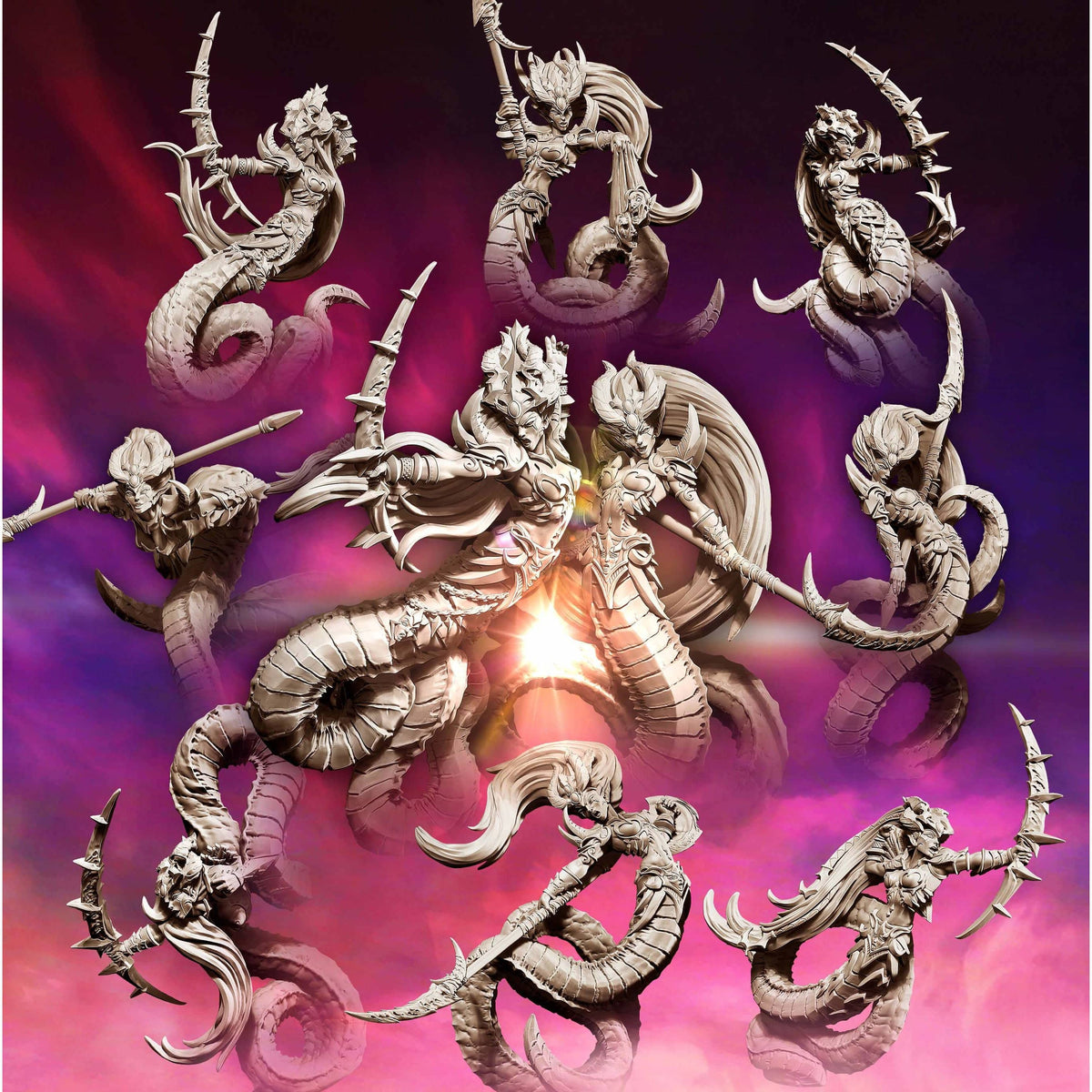 Nagalith Archers and Spearwomen, All 10! (LE - F) - Raging Heroes