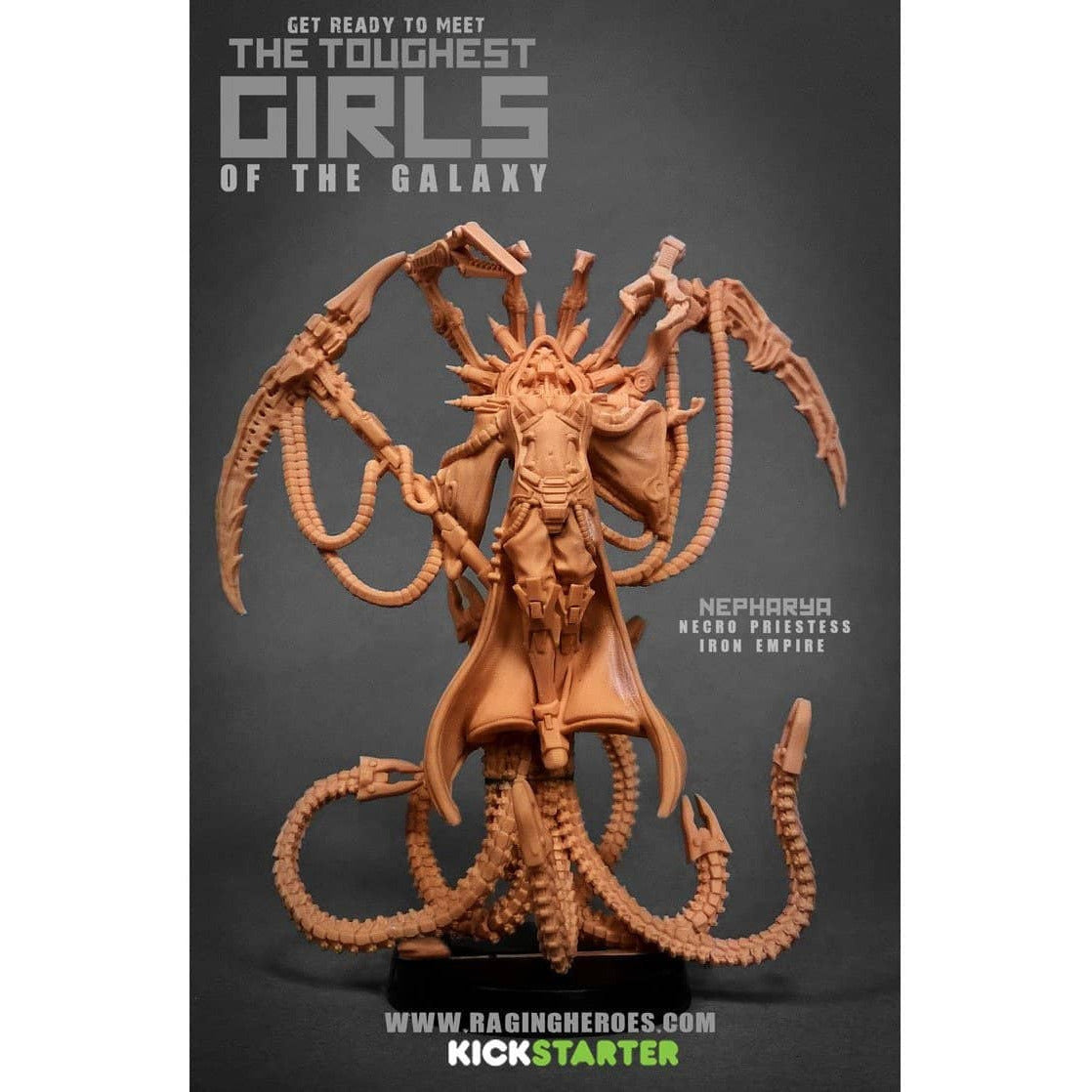 Nepharya, NecroPriestess (IE) 54mm Heroic Scale - Raging Heroes