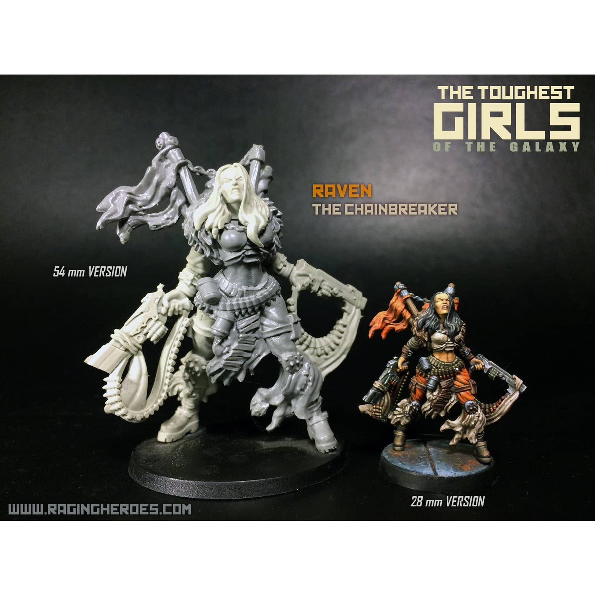 All 3 Freedom Fighters in 54mm Heroic Scale - Raging Heroes