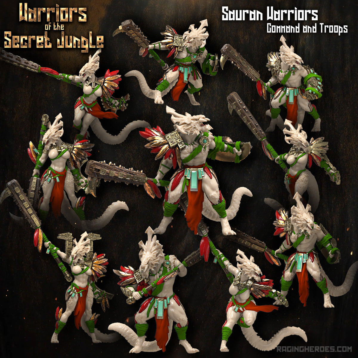 Sauran Warriors, Command + Troops Pack (WSJ - F) - Raging Heroes