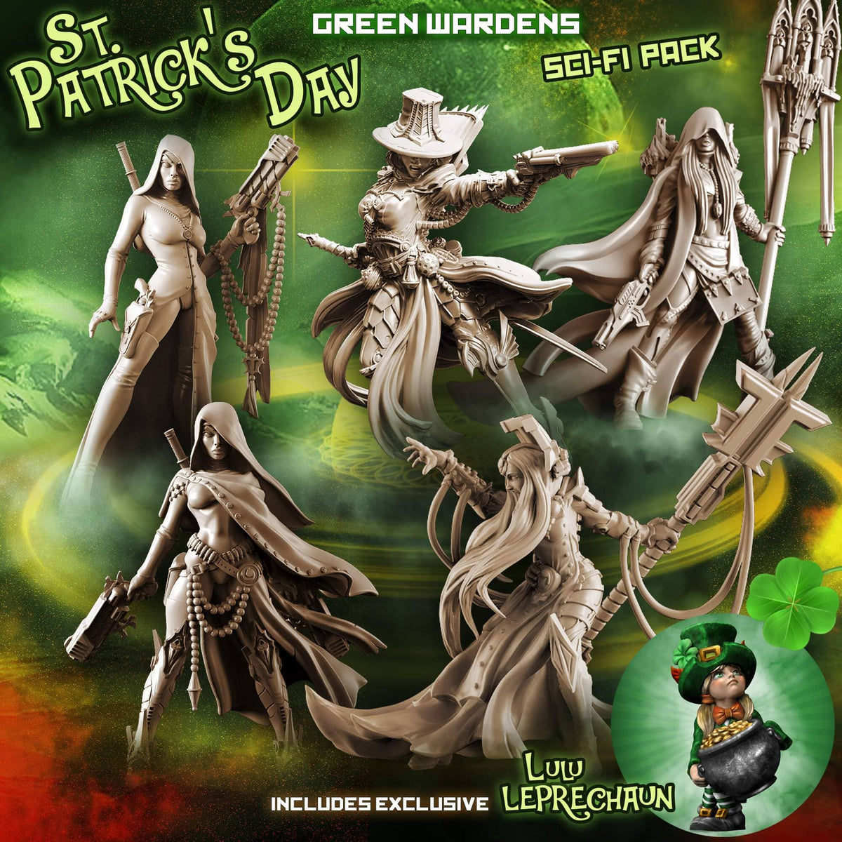 Green Wardens Pack - St. Patrick&#39;s Day (Sci-Fi) - Raging Heroes