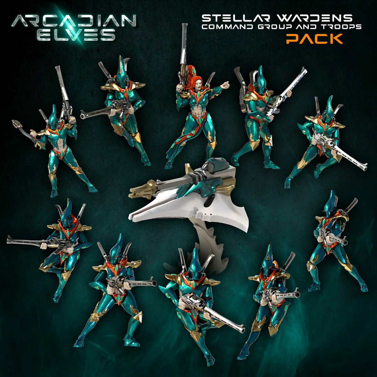 Stellar Wardens, Command + Troops Pack (AE - SF) - Raging Heroes