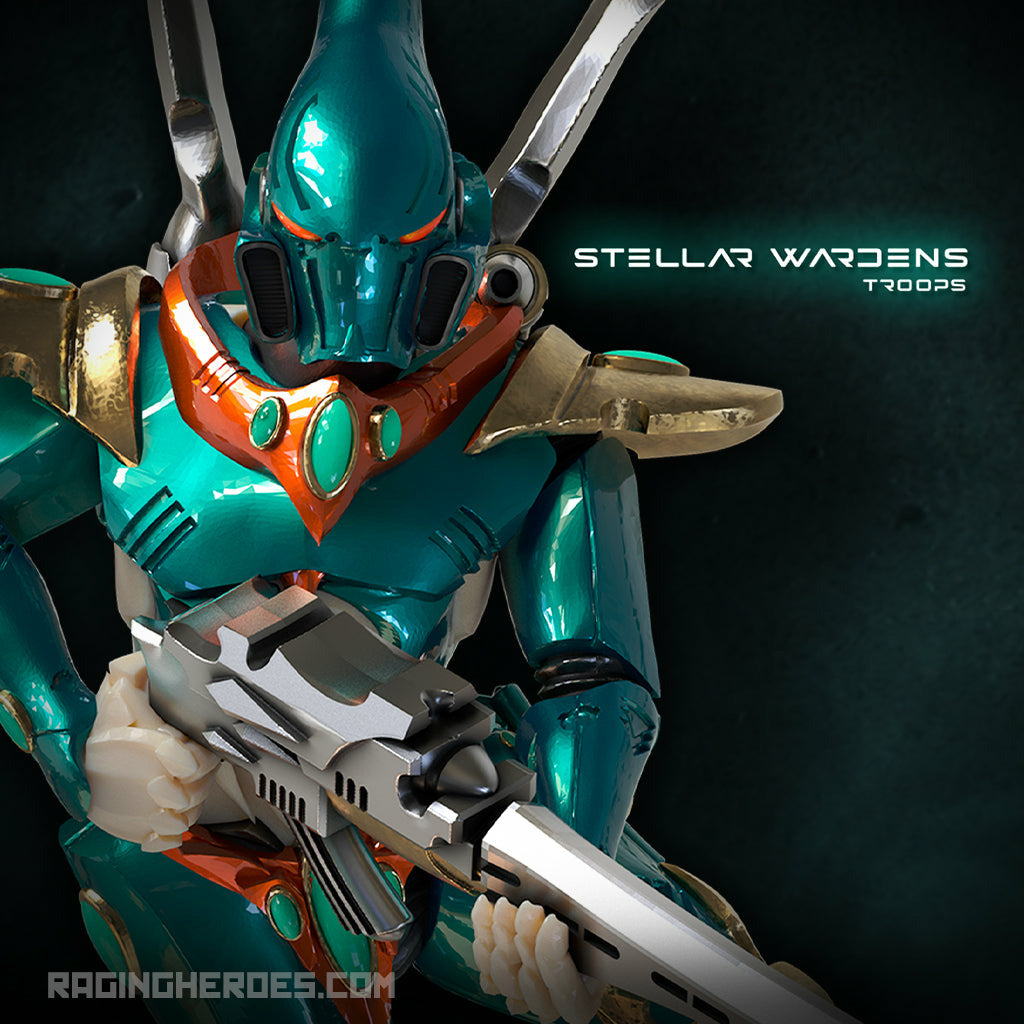 Stellar Wardens, Command + Troops Pack (AE - SF) - Raging Heroes