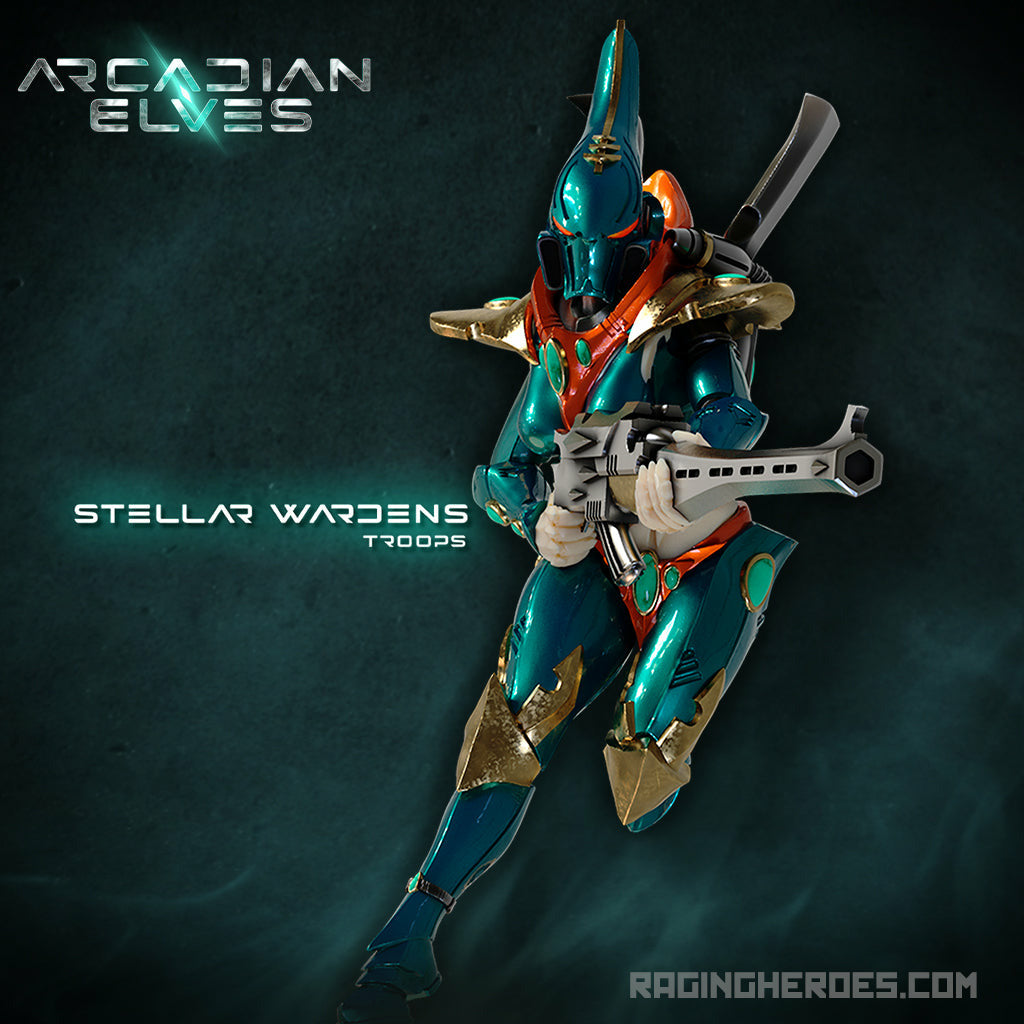 Stellar Wardens, Command + Troops Pack (AE - SF) - Raging Heroes