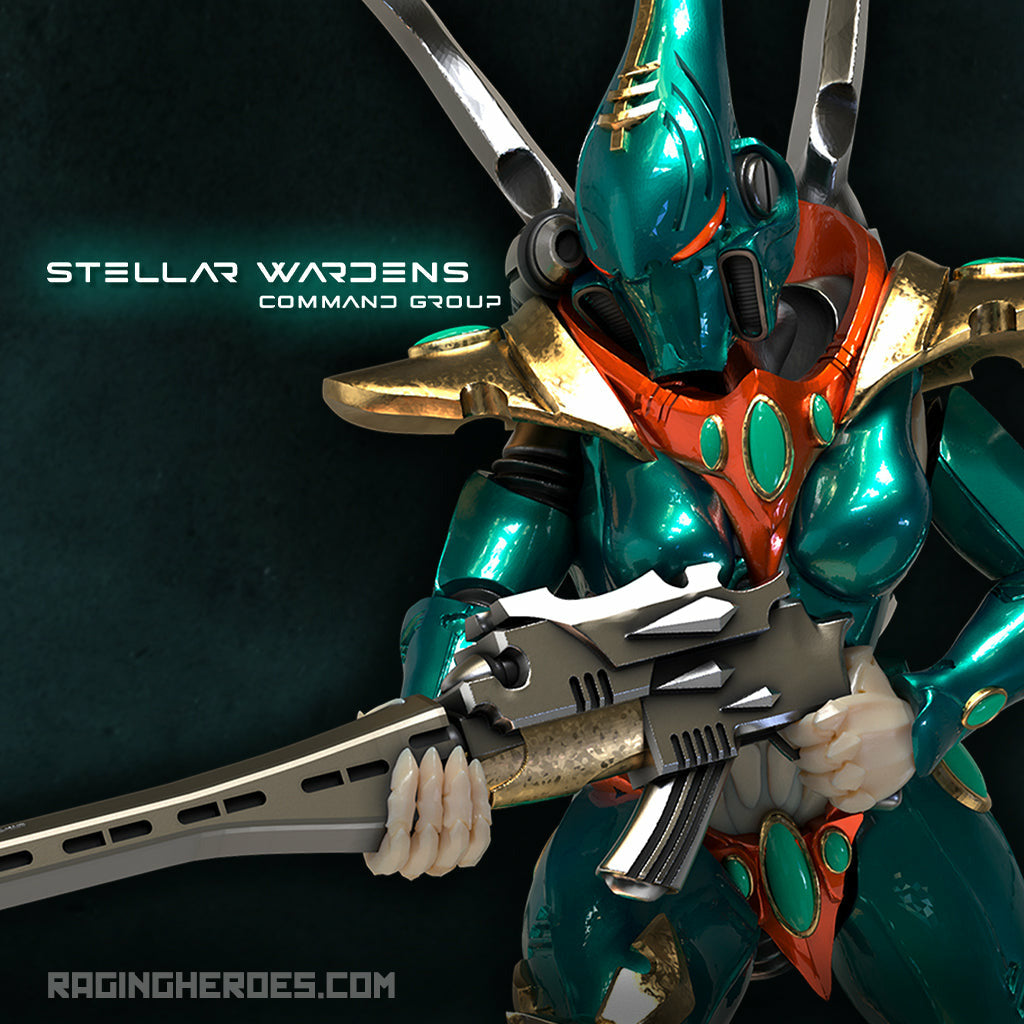 Stellar Wardens, Command + Troops Pack (AE - SF) - Raging Heroes