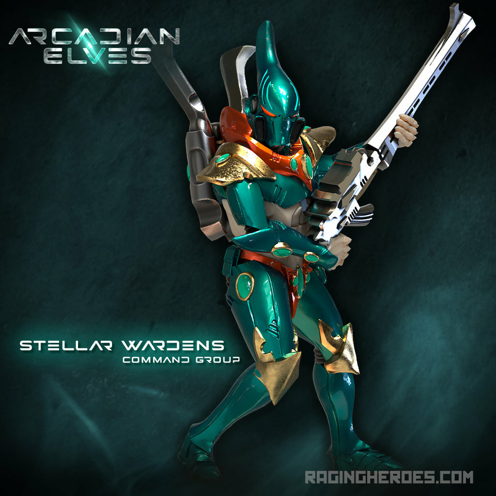 Stellar Wardens, Command + Troops Pack (AE - SF) - Raging Heroes