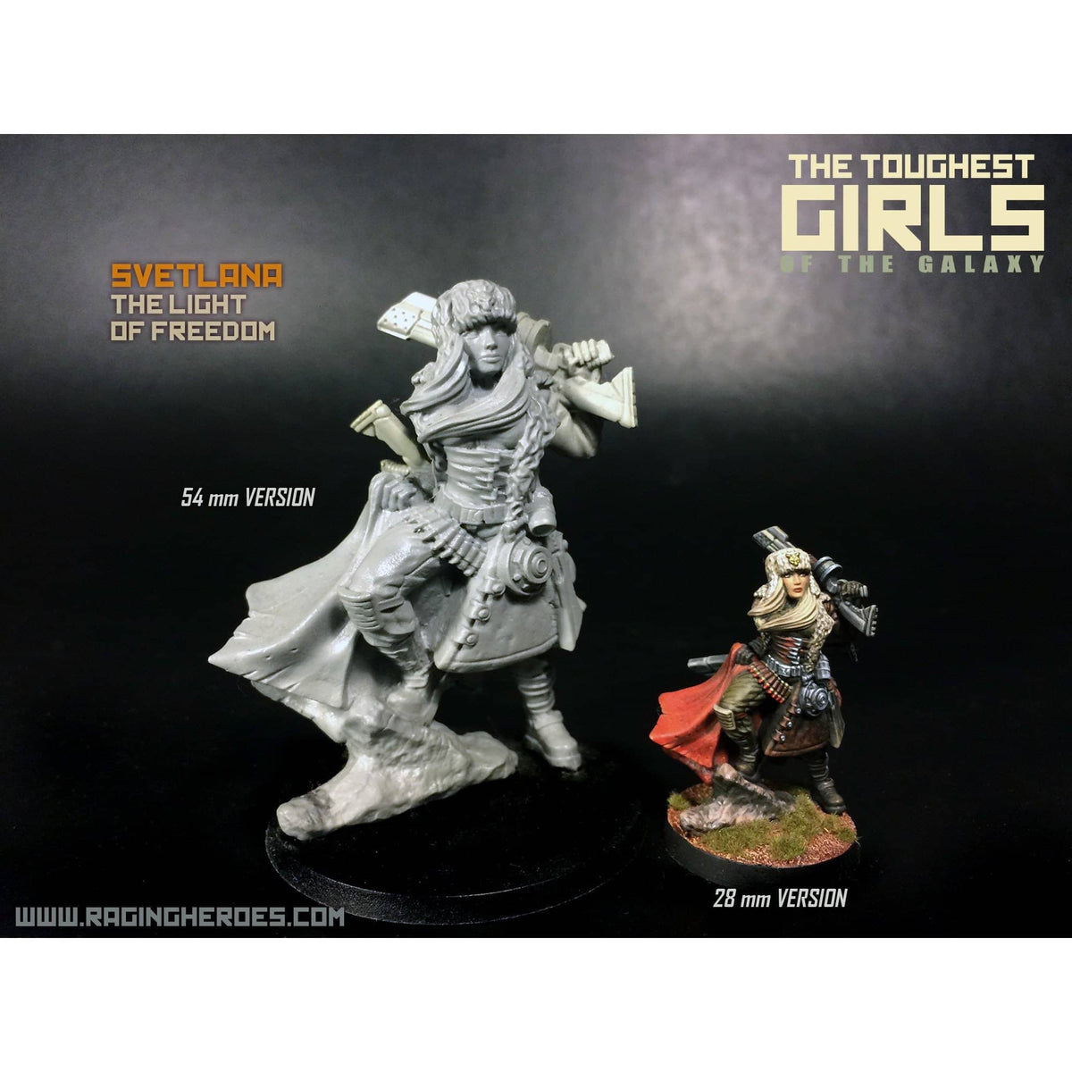 All 3 Freedom Fighters in 54mm Heroic Scale - Raging Heroes