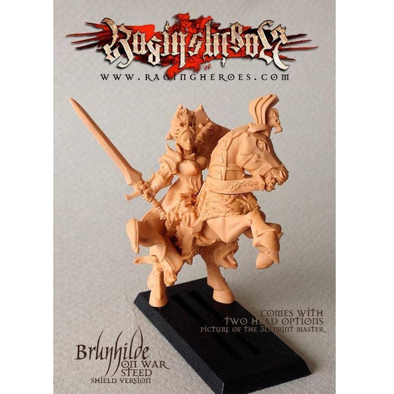 Brunhilde with Shield on War Steed - Raging Heroes