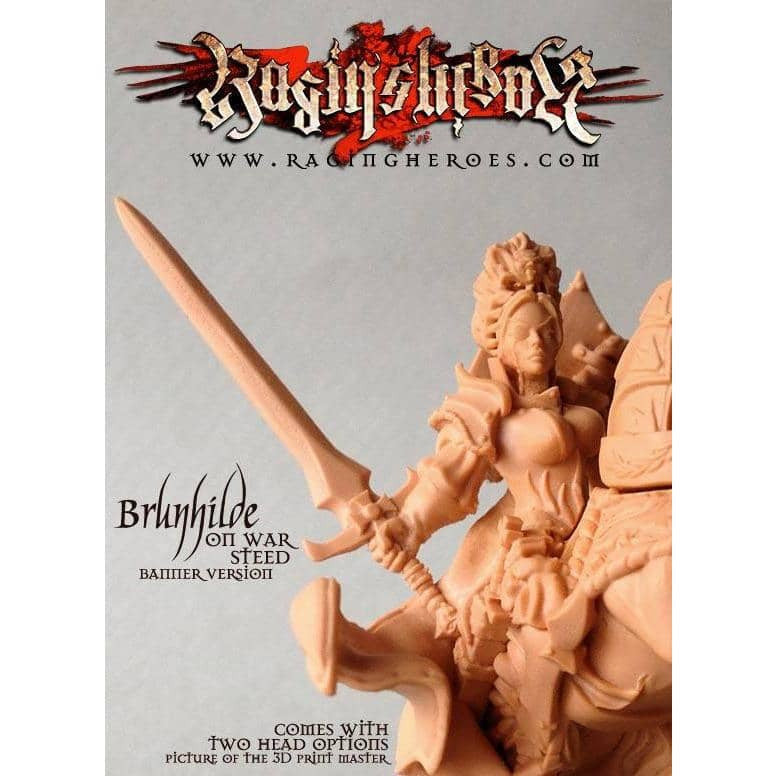 Brunhilde with Shield on War Steed - Raging Heroes