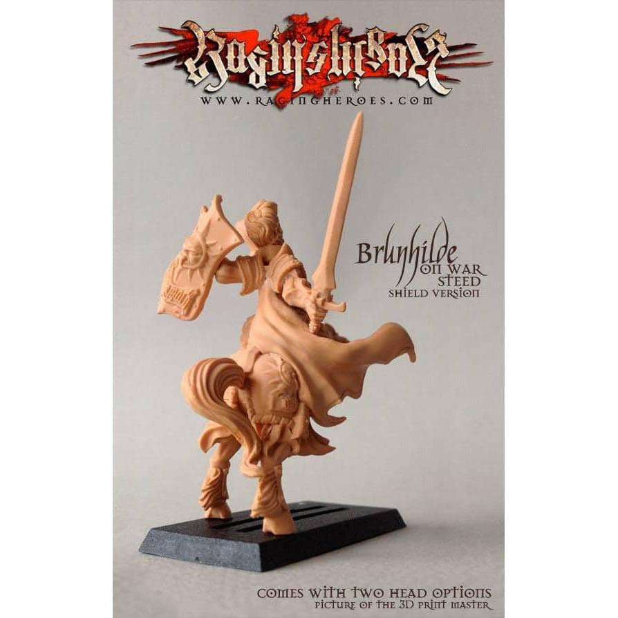 Brunhilde with Shield on War Steed - Raging Heroes