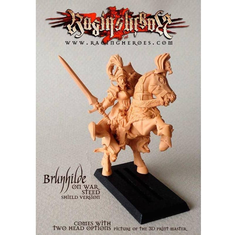 Brunhilde with Shield on War Steed - Raging Heroes