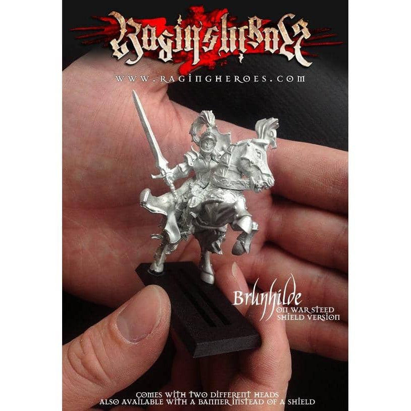 Brunhilde with Shield on War Steed - Raging Heroes