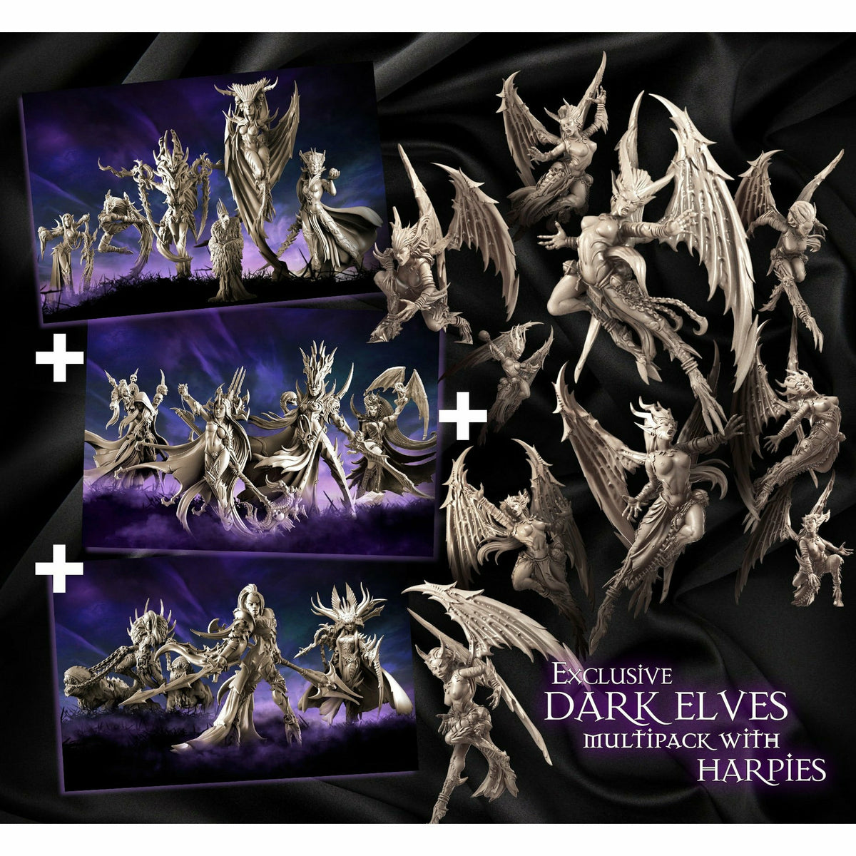 Exclusive DARK Elves Multipack with Harpies - Raging Heroes